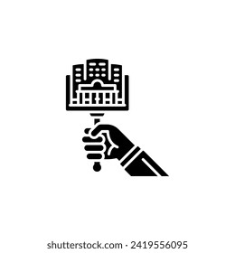 apartment auction vector icon. real estate icon solid style. perfect use for logo, presentation, website, and more. modern icon design glyph style