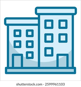 Apartment Block Icon Element For Design
