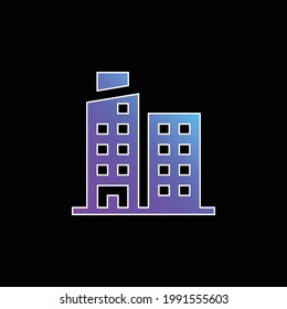 Apartment blue gradient vector icon