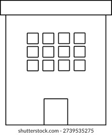 Apartment Building Facade Illustration Representing Residential Property Rental Housing and Urban Real Estate