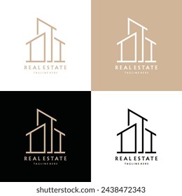 Apartment Building for High House, Home, Historical, Hotel logo design concept