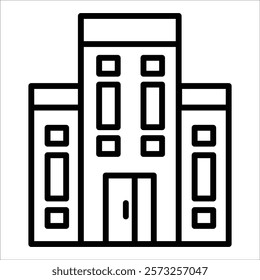 Apartment Building Icon Element For Design