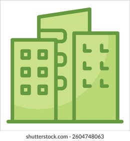 Apartment Building Icon Element For Design