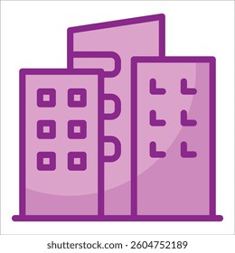 Apartment Building Icon Element For Design