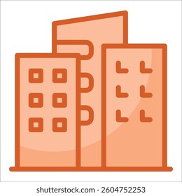 Apartment Building Icon Element For Design