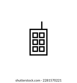 Apartment Building Isolated Line Icon. Editable stroke. It can be used for websites, stores, banners, fliers