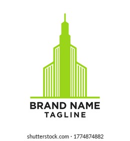 Apartment building modern logo simple vector design