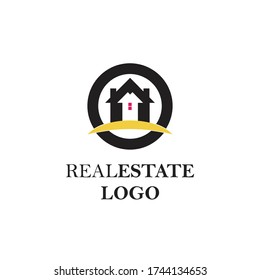 Apartment Building Real Estate Business Chart Logo design