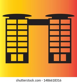 Apartment Building Vector Symbol Design
