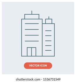 apartment buliding house vector icon