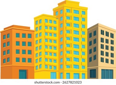 O Apartamento Cidade Edifícios Ilustração