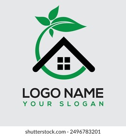 Wohnung, Unternehmen, Eco, Emblem, Anwesen, Immobilien, logotype, abstrakt, Geschäft, Haus, Illustration, isoliert, Konzept, Bau, grün, Haus, Symbol, Natur, Zeichen, Stadt, Vektor, ar