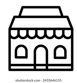 Apartment construction with outline icons