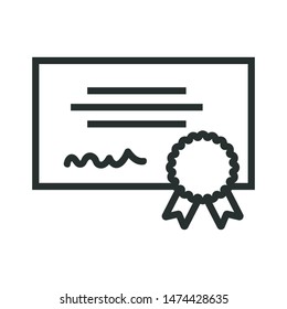 apartment deed - minimal line web icon. simple vector illustration. concept for infographic, website or app.