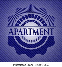 Apartment with denim texture