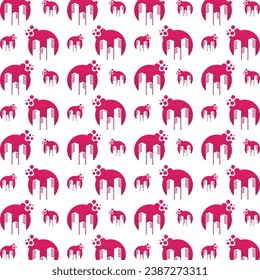 Apartment design colorful seamless pattern in white illustration background
