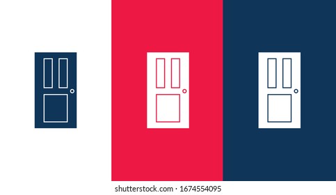 Apartment door icon for web and mobile