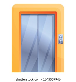 Apartment elevator icon. Cartoon of apartment elevator vector icon for web design isolated on white background