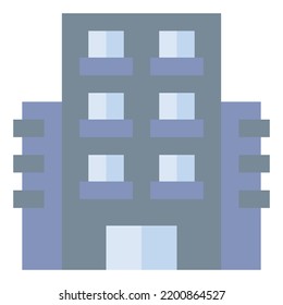 apartment flat color icon vector