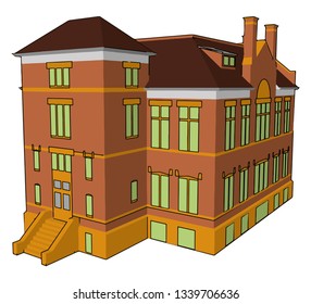 An apartment flat or unit is a self contained housing unit build by real estate businessman Several family live in a single apartment vector color drawing or illustration
