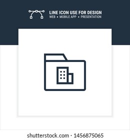 apartment folder file icon design vector illustration