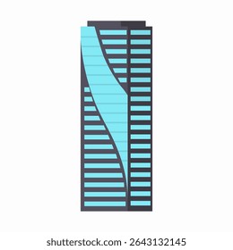 Apartamento frente em metrópole com arranha-céu silhueta imobiliário ilustração corporativa exterior vida infraestrutura construção residência vista urbano cidade edifício projeto

