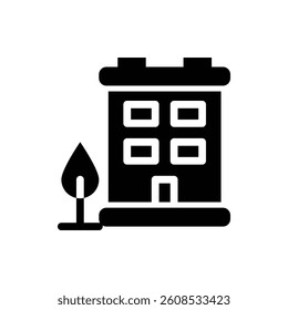 Apartment Glyph Icon. Apartment Icon
