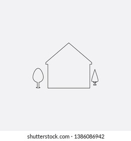apartment home house icon sign signifier vector