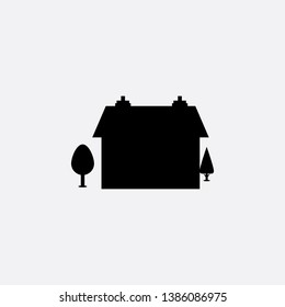 apartment home house icon sign signifier vector