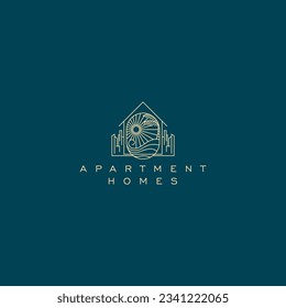 Apartment Homes Illustration Logo Vector