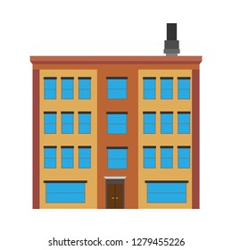 Apartment house building concept vector structure real estate. Architecture luxury residence exterior