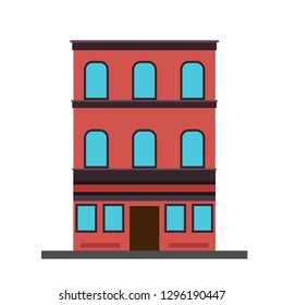 Apartment house building concept vector structure real estate. Architecture luxury residence exterior