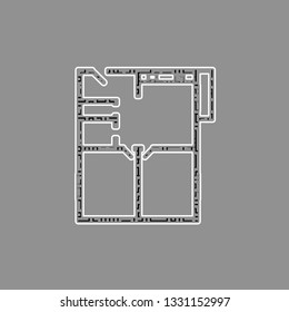 Apartment House Floor Plans Vector Black Stock Vector Royalty Free Shutterstock