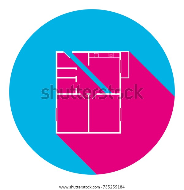 Apartment House Floor Plans Vector Flat Stock Vector Royalty Free