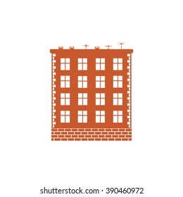 Apartment house icon