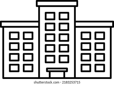 Apartment house isolated vector icon.