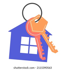 Apartment House Keys Isolated On White Stock Vector (Royalty Free ...