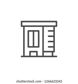 Apartment house line icon