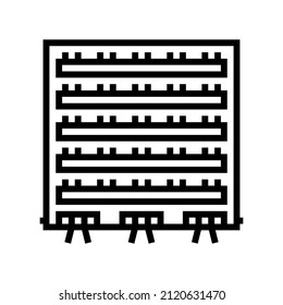 apartment house line icon vector. apartment house sign. isolated contour symbol black illustration