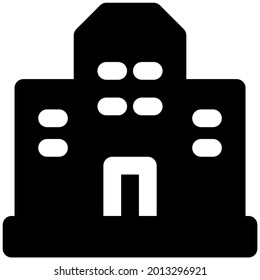 apartment icon black solid style