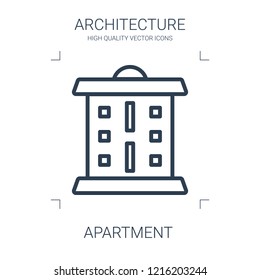 apartment icon. high quality line apartment icon on white background. from architecture collection flat trendy vector apartment symbol. use for web and mobile