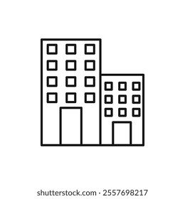 Apartment icon Isolated flat vector in outline