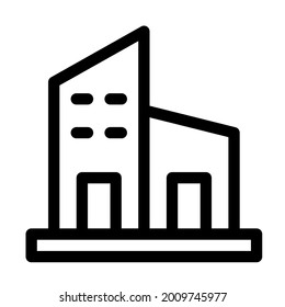 Apartment icon with line style