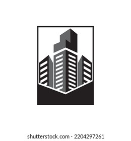apartment icon logo vector design template