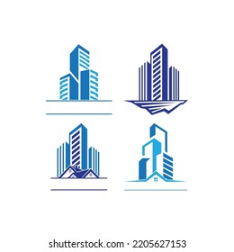 apartment icon logo vector design template