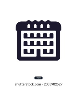Apartmentsymbol auf weißem Hintergrund Vektorgrafik.