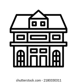 apartment icon outline vector illustration