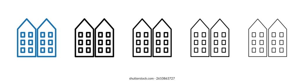 Apartment icon Outline vector logo for web ui