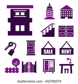 apartment icon set