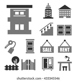 apartment icon set